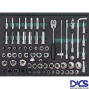 Sata 09931 – Bộ sản phẩm bao gồm tủ đồ nghề 95126 và bộ dụng cụ cầm tay 368 chi tiết